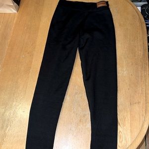 black fleece leggings